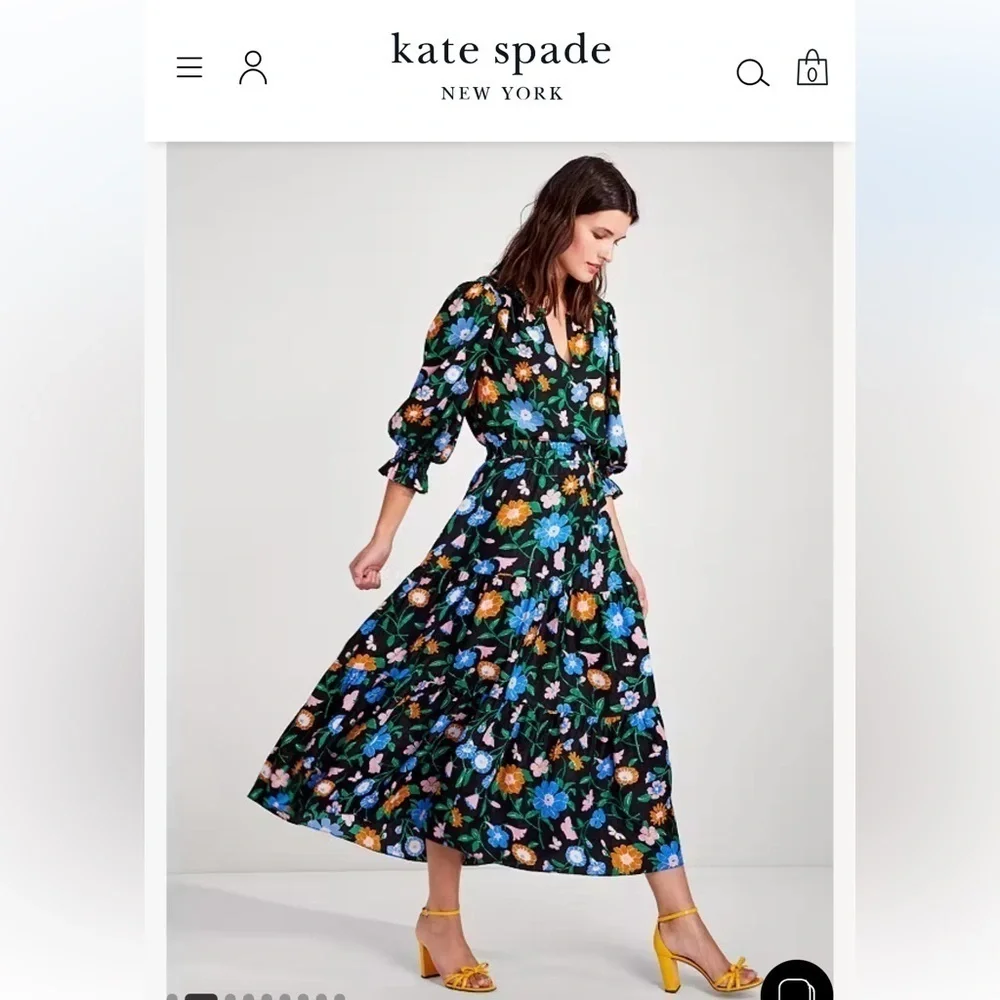 New KATE SPADE Floral Garden Cloqué Skirt 🌸 Sz Small NWT